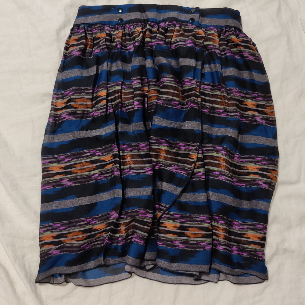 Proenza Schouler Vibrant Striped A-Line Skirt